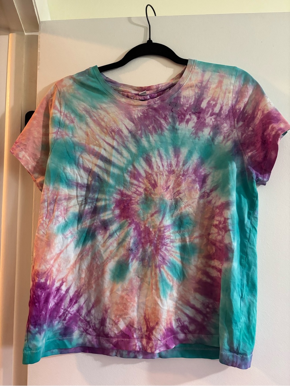 Multicolor home made Tie-Dye Spiral Tee